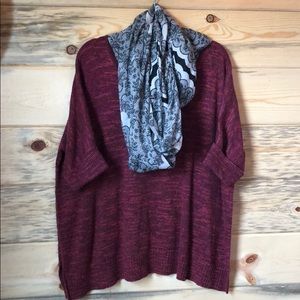 Sweater (Torrid size 2) & scarf